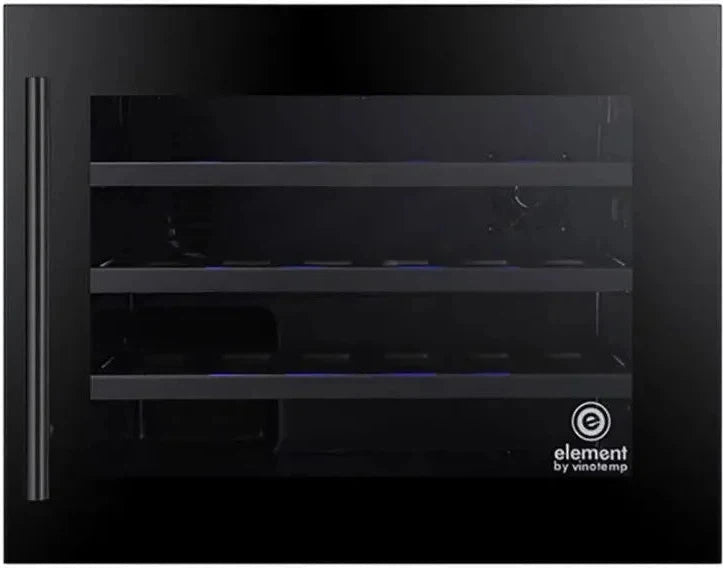 Vinotemp - 24 Bottle Black Wall-Mounted Single-Zone Wine Cooler - EL‐24WCUB