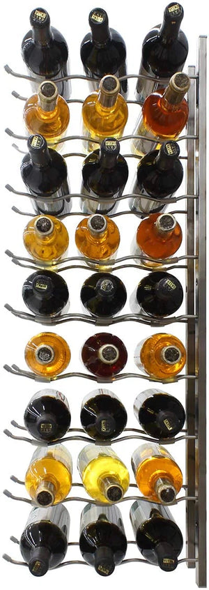 Vinotemp - 27 Bottle Epic Metal Wine Rack Stainless - EP‐WIRE3S