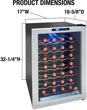 Vinotemp - 28 Bottle Silver Compressor Unit - EL‐28SILC