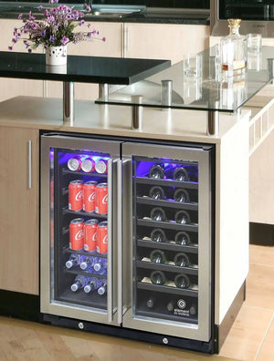 Vinotemp - 30" Wine & Beverage Cooler - EL‐30SWCB2D