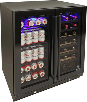 Vinotemp - 33 Bottle Wine and 101 Can Beverage Cooler - EL‐BWC101‐01