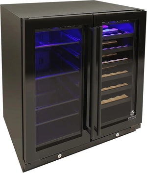 Vinotemp - 33 Bottle Wine and 101 Can Beverage Cooler - EL‐BWC101‐01