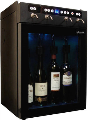 Vinotemp - 4 Bottle Wine Dispenser Black - VT‐WINEDISP4