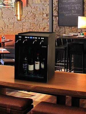 Vinotemp - 4 Bottle Wine Dispenser Black - VT‐WINEDISP4