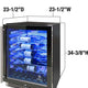 Vinotemp - 41 Bottle Single-Zone Wine Cooler - EL‐54COMM