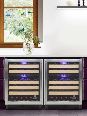 Vinotemp - 46 Bottle Dual Zone Wine Cooler - EL‐46WCST