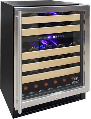 Vinotemp - 46 Bottle Dual Zone Wine Cooler - EL‐46WCST