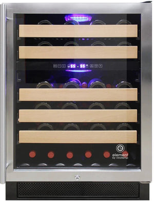 Vinotemp - 46 Bottle Dual Zone Wine Cooler - EL‐46WCST