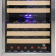 Vinotemp - 46 Bottle Dual Zone Wine Cooler - EL‐46WCST