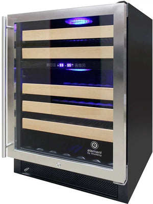 Vinotemp - 46 Bottle Dual Zone Wine Cooler - EL‐46WCST