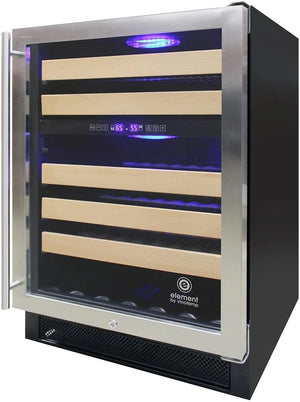 Vinotemp - 46 Bottle Dual Zone Wine Cooler - EL‐46WCST