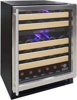 Vinotemp - 46 Bottle Dual Zone Wine Cooler - EL‐46WCST