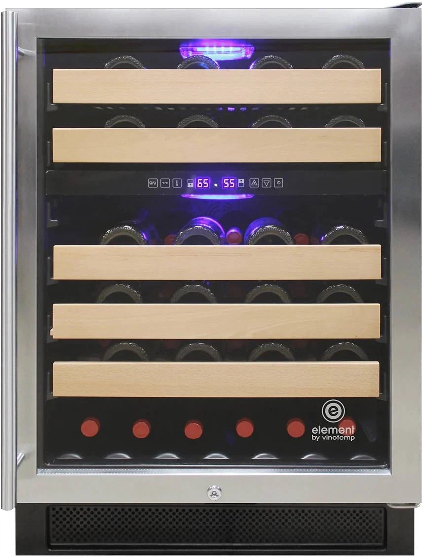 Vinotemp - 46 Bottle Dual Zone Wine Cooler - EL‐46WCST