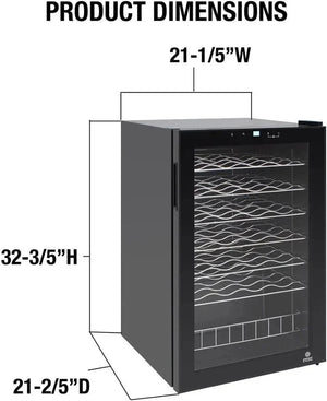 Vinotemp - 48 Bottle Single-Zone Wine Cooler - EL‐48TS