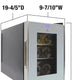 Vinotemp - 6 Bottle Touch Screen Single-Zone Thermoelectric Wine Cooler - EL‐6SILST