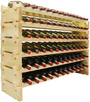 Vinotemp - 6 x 12 Bottle Modular Wine Rack Natural - EP‐4472‐72‐C