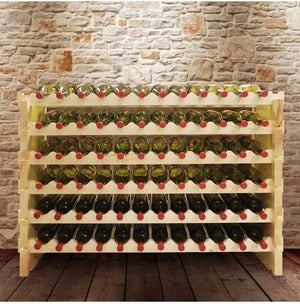 Vinotemp - 6 x 12 Bottle Modular Wine Rack Natural - EP‐4472‐72‐C