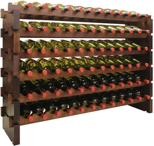 Vinotemp - 6 x 12 Bottle Modular Wine Rack Stained - EP‐4472‐72S‐C