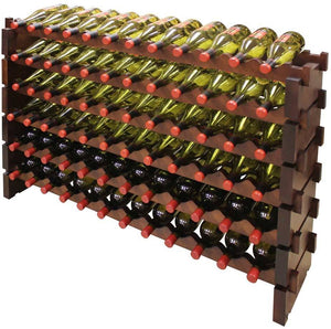 Vinotemp - 6 x 12 Bottle Modular Wine Rack Stained - EP‐4472‐72S‐C