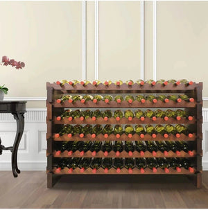 Vinotemp - 6 x 12 Bottle Modular Wine Rack Stained - EP‐4472‐72S‐C