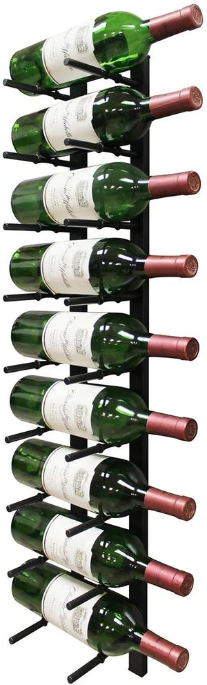 Vinotemp - 9 Bottle Modern Peg Wine Rack Black - EP‐PEGWALL9B