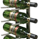 Vinotemp - 9 Bottle Modern Peg Wine Rack Stainless - EP‐PEGWALL9S