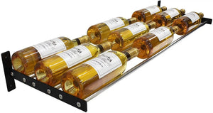 Vinotemp - 9 Bottles Deep Wall‐Mounted Horizontal Display Wine Rack - EP‐3DHZRACK