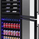 Vinotemp - 98 Bottle + 200 Can Dual-Zone Wine & Beverage Center - EL‐100WBC‐TS