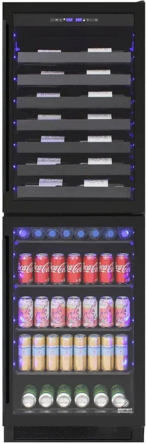 Vinotemp - 98 Bottle + 200 Can Dual-Zone Wine & Beverage Center - EL‐100WBC‐TS