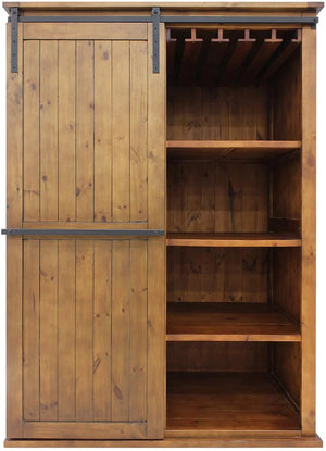 Vinotemp - Rustic Wine Cabinet With Sliding Door - VT‐RUSTICAB2D