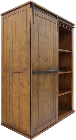 Vinotemp - Rustic Wine Cabinet With Sliding Door - VT‐RUSTICAB2D