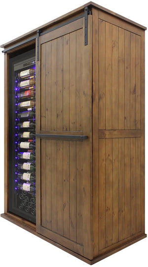 Vinotemp - Rustic Wine Cabinet With Sliding Door - VT‐RUSTICAB2D