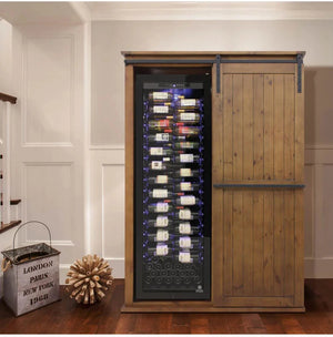 Vinotemp - Rustic Wine Cabinet With Sliding Door - VT‐RUSTICAB2D