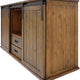 Vinotemp - Rustic Wine Credenza With Sliding Doors - VT‐RUSTICRED3D