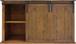 Vinotemp - Rustic Wine Credenza With Sliding Doors - VT‐RUSTICRED3D