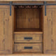 Vinotemp - Rustic Wine Credenza With Sliding Doors - VT‐RUSTICRED3D