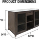 Vinotemp - Wine Credenza With White Marble Tabletop - VT‐CREDMOD‐BR-W