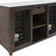 Vinotemp - Wine Credenza With White Marble Tabletop - VT‐CREDMOD‐BR-W