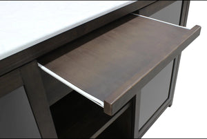 Vinotemp - Wine Credenza With White Marble Tabletop - VT‐CREDMOD‐BR-W