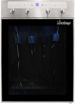 Vinotemp - WineSteward Stainless 4 Bottle Wine Dispenser - VT‐PRWINEDIS4S