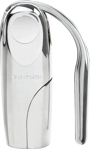 Vinturi - Silver Heavy-Duty Vertical Lever Corkscrew Wine Opener with Built-in Foil Cutter - V9031