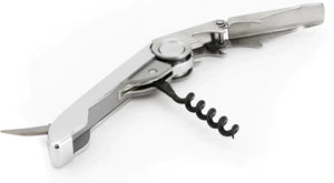 Vinturi - Silver Waiter's Corkscrew Bottle Opener and Foil Cutter, All-In-One Solution - V9033