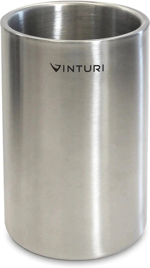 Vinturi - Stainless Steel Silver Double Walled Wine Cooler, No Ice Required - V9073