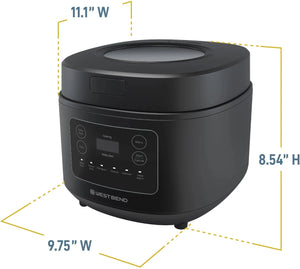 West Bend - 12 Cup Black Multi-Function Rice Cooker - RCWB2LBK13