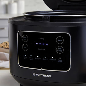 West Bend - 12 Cup Black Multi-Function Rice Cooker - RCWB2LBK13