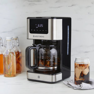 West Bend - 12-Cup Stainless Steel Hot & Iced Coffee Maker - CMWB12BK13