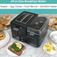 West Bend - 2-Slice Black Toaster with Egg Cooker and Meat Warmer - 78500