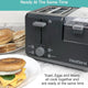 West Bend - 2-Slice Black Toaster with Egg Cooker and Meat Warmer - 78500