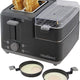 West Bend - 2-Slice Black Toaster with Egg Cooker and Meat Warmer - 78500