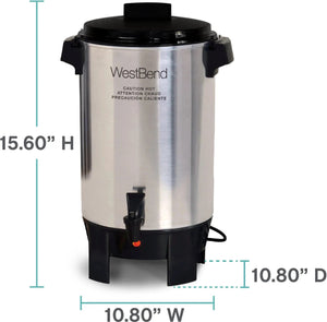 West Bend - 30-Cup Aluminum Coffee Maker with Temp Control - 58030